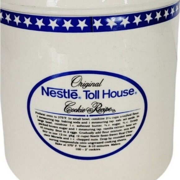 Nestle Original Toll House Cookies Full Original Recipe Ceramic Eagle Cookie Jar - Picture 9 of 13